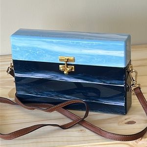 Edie Parker Acrylic clutch W/ brass clasp